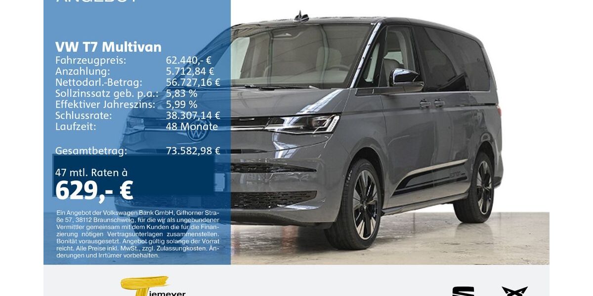 VW T7 Multivan 4.500 km 62.440 &euro; Lüdenscheid 58513